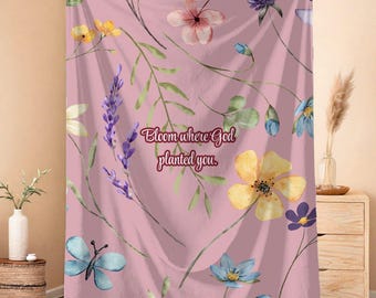 Inspirational Christian Blanket – Gift for Mom, Grandma or Woman