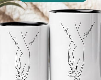 Matching Couple Mugs Personalized Coffee Cups Romantic Gift for Couples