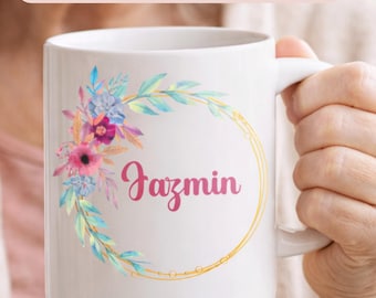 Grandma Mug, Personalized Name Gift for Grandma, Custom Coffee cup with Grandchildren Names
