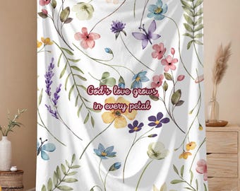 Christian Quote Blanket – Inspirational Gift for Mom