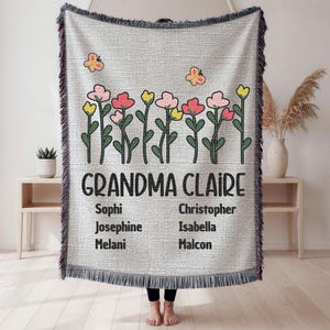 Personalisierte Oma Decke, Benutzerdefinierte Familiennamen