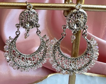 Pakistaanse oorbel | Zilveren Jhumka oorbellen | Indiase Jhumka | Indiase sieraden | Pakistaanse sieraden | Bollywood Jhumka | Elke dag Jhumka