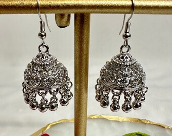 Pakistani Earring | Silver Jhumki Earrings | Indian Jhumki | Indian Jewelry | Pakistani Jewelry | Bollywood Jhumka | Everyday Jhumki