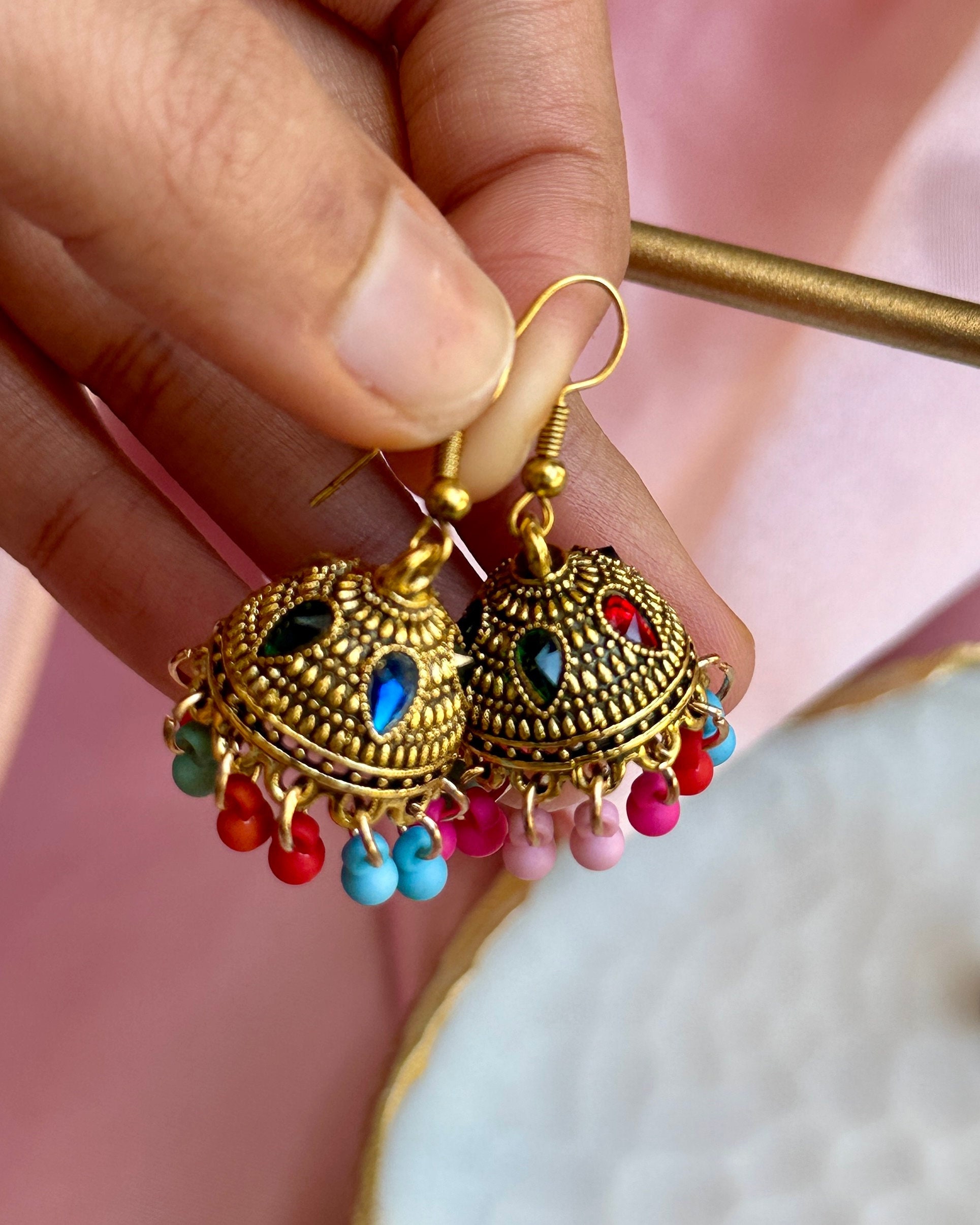 Buy Vinca Jewel S Oxidised Jhumka Earrings For Women New Releases