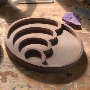 The Wave Serving Tray - Digital download vector files (Svg, Dxf, Ai, Eps, and Vectric CRV) for use with CNC router