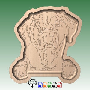 Labrador Retriever Serving Tray #2 - Animali domestici - Cani - File vettoriali di download digitale (Svg, Dxf, Ai, Eps e Pdf) e Vectric CRV per l&#39;uso con CNC