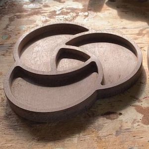 Taca do serwowania Tri-Circle - cyfrowe pliki wektorowe do pobrania (Svg, Dxf, Ai, Eps i Vectric CRV) do wykorzystania z routerem CNC