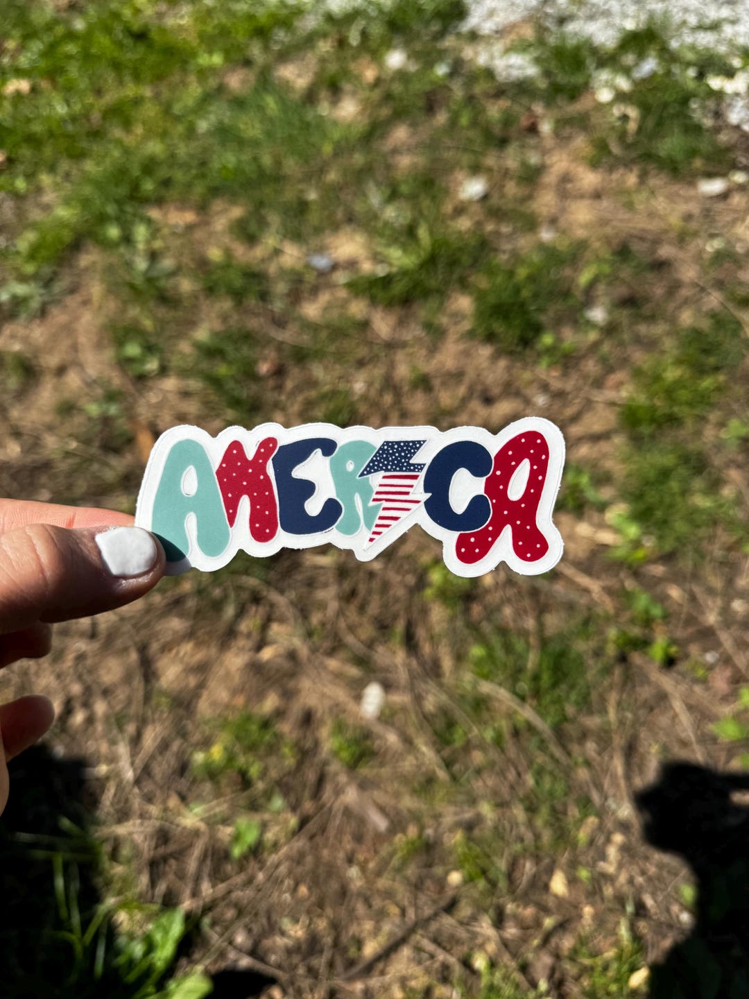 America Vinyl Sticker | Hand-illustrated Waterproof Decal - Etsy