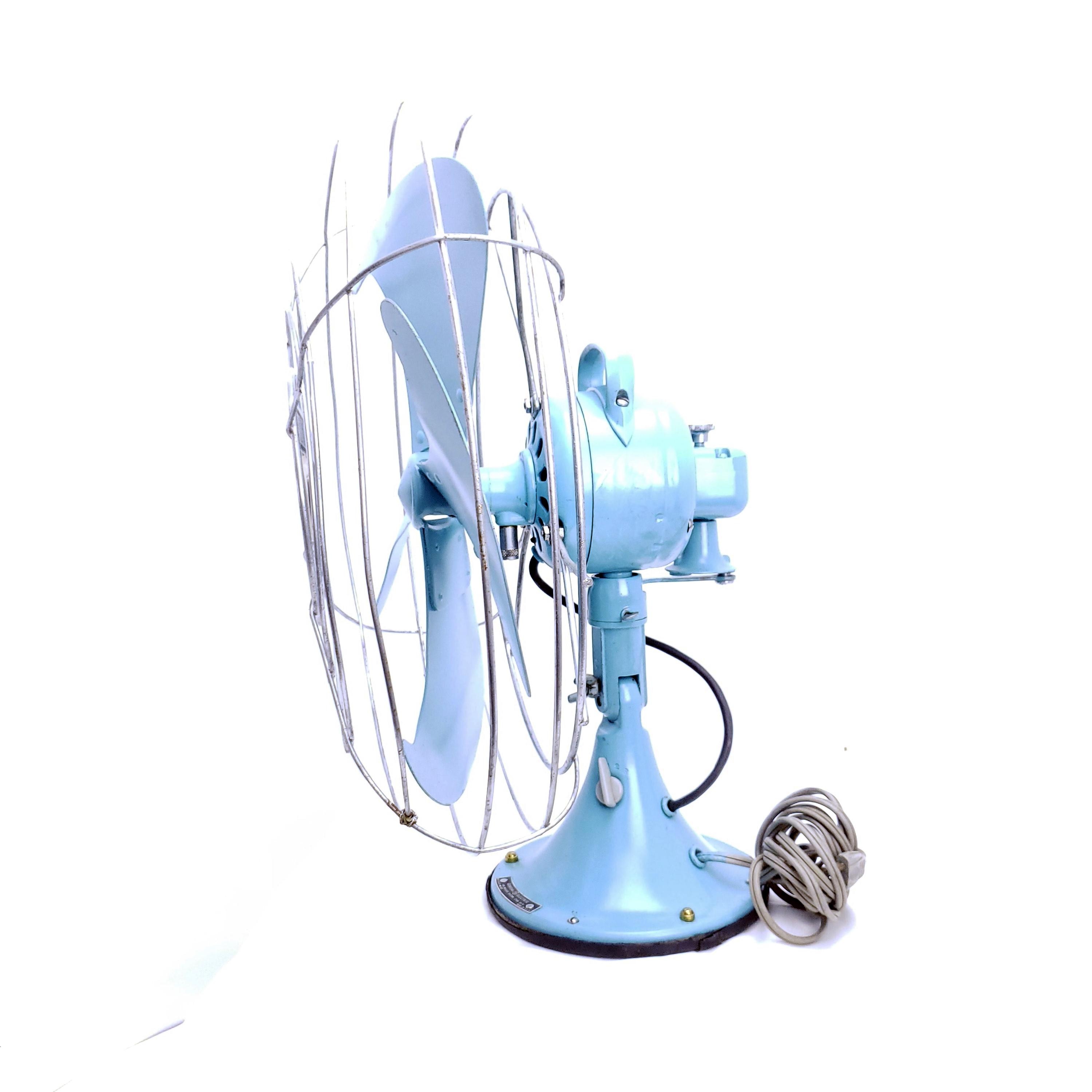 1949 GE Vortalex Fan: Restored Mid-century Modern Oscillating