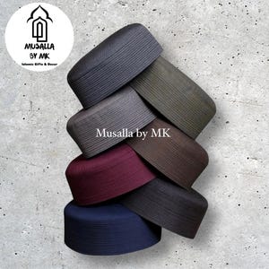 Muslim Men Kufi Prayer Cap Hat/ Islamic Gifts