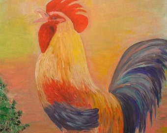 1 Rooster Greeting Card with Envelope Included (3 x 5)