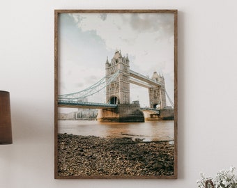 London Tower Bridge Art Print: England Travel Poster