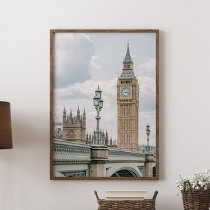Big Ben Druck, London Kunstdruck, London Tower Bridge Druck, London Poster, London Wandkunst, Vereinigtes Königreich, England Druck - Optionaler Rahmen