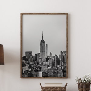 New York Print, New York Wandkunst, New York Poster, Schwarz Weiß Foto, Empire State Building Print, New York City Druck - Optionaler Rahmen