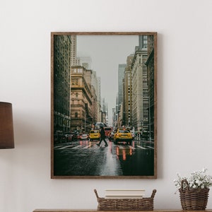 Impresión de Nueva York, Arte de la pared de Nueva York, Cartel de Nueva York, Impresión del Empire State Building, Impresión de viajes de la ciudad de Nueva York, Arte de Manhattan- Marco opcional