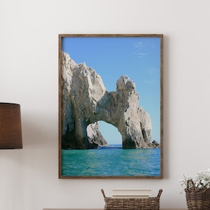 Affiche Cabo San Lucas, photo Cabo San Lucas, affiche Ocean Rocks, impression Baja California, impression El Arco, affiche Rock Cliffs - cadre en option