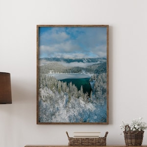 Lake Tahoe print, Lake Tahoe poster, Lake Tahoe foto, Lake Tahoe reizen, Emerald Bay Tahoe print, Sierra Nevada Mountains - optioneel frame