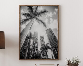Miami Beach Photo Print: Black and White Travel Art
