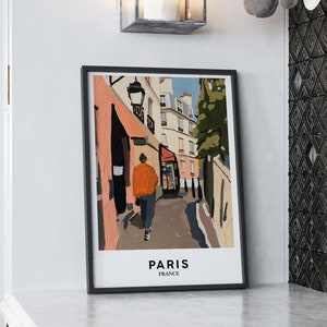 Paris Poster, Paris Wandkunst, Paris Kunstdruck, Paris Reiseposter, Geschenk für Kunstliebhaber, Frankreich Poster, Benutzerdefinierter Text - Optionaler Rahmen