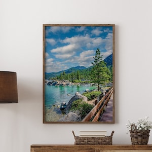 Lake Tahoe print, Lake Tahoe poster, Lake Tahoe foto, Lake Tahoe reizen, Emerald Bay Tahoe print, Sierra Nevada Mountains - optioneel frame