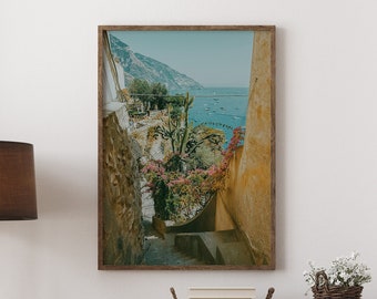 Positano Italy Print: Amalfi Coast Photography, Travel Wall Art - Optional Frame