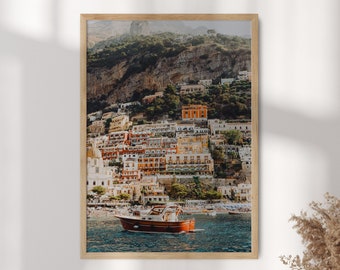 Amalfi Coast Poster: Positano Italy Art Print