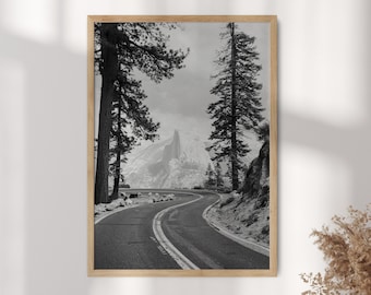 Stampa fotografica di Yosemite Half Dome: California Mountain Wall Art