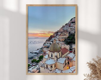 Positano Italy Print: Amalfi Coast Wall Art - Optional Frame