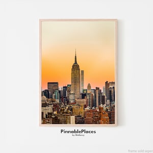 Impresión de Nueva York, Foto de Nueva York, Cartel de Nueva York, Impresión del Empire State Building, Impresión de viajes de la ciudad de Nueva York, Arte de Manhattan - Archivo digital