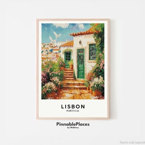 Lisbon Poster, Lisbon Print, Lisbon Wall Art, Lisbon Travel Print, Lisbon Painting, Portugal Travel Poster, Europe Poster - Digital File