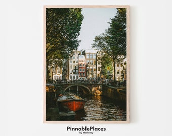 Fotografia da Amsterdam Canal House: pôster de viagem (arquivo digital)