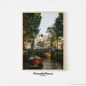 Amsterdam Wandkunst, Amsterdam Fotografie, Amsterdam Poster, Amsterdam Grachtenhaus Wandkunst, Karte Poster, Reiseplakat - Digitale Datei