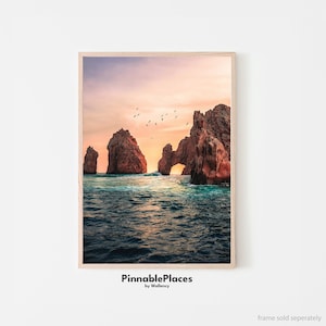 Affiche de Cabo San Lucas, photo de Cabo San Lucas, affiche Ocean Rocks, impression Baja California Sur, impression El Arco, affiche des falaises rocheuses - fichier numérique