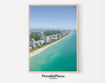 Miami Beach Photography Print: Turquoise Ocean, Coastal Decor (Digital File)