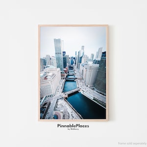 Chicago Poster Print, Chicago Photo, Chicago Wall Art, Chicago Wall Decor, Chicago Travel, Chicafo Illinois Print, Town Art - Digital File
