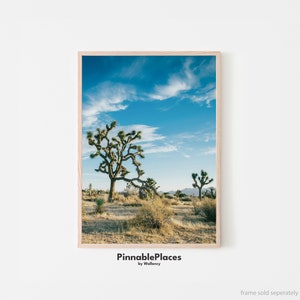 Joshua Tree-poster, Joshua Tree-print, Joshua Tree-foto, Joshua Tree National Park, zonsondergang fotoprint, Mojavewoestijn-print - digitaal bestand