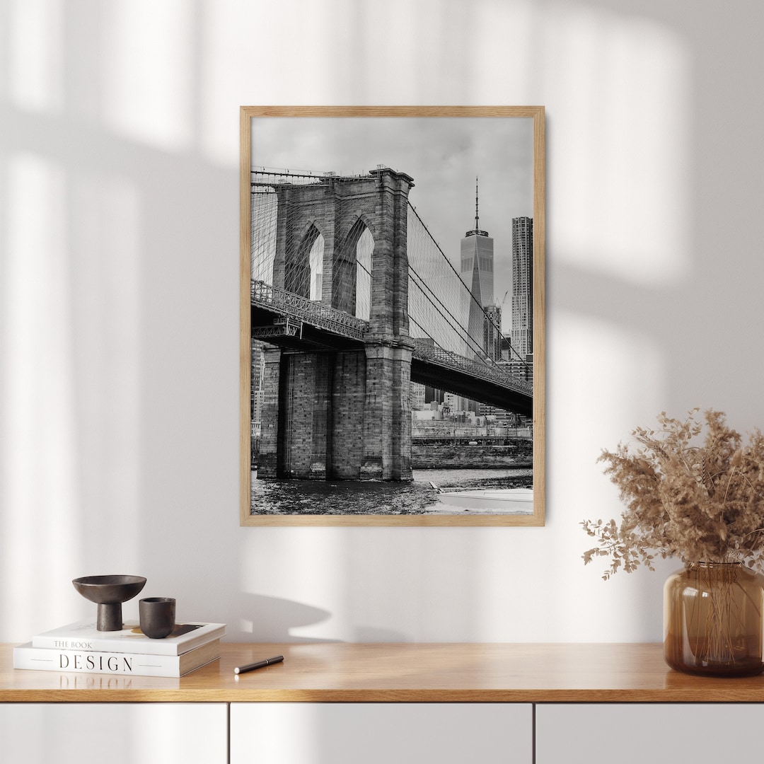 Brooklyn Bridge Photo: Black and White New York City Wall Art - Etsy