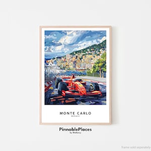 モナコ F1 ポスター、モナコ グランプリ プリント、フォーミュラ 1 ウォール アート、モナコ アート プリント、モナコ トラベル プリント、モンテ カルロ ポスター - デジタル ファイル