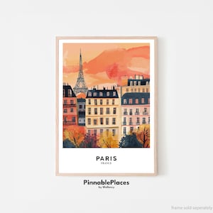 Poster Parijs, kunst aan de muur Parijs, Parijs Art Print, Parijs reisposter, Parijs reisposter, Eiffeltoren Art Print, cadeau kunstliefhebber, Frankrijk poster - digitaal bestand