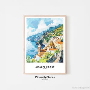 Amalfi Coast Art Print: Italy Coastal Landscape (Digital File)