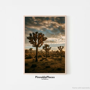 Joshua Tree Poster, Joshua Tree Print, Joshua Tree Foto, Joshua Tree National Park, Sunset Photo Print, Mojave Desert Print - Digitaal bestand