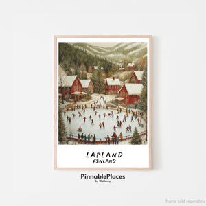 Christmas Village Houses, Winter Snowy Print, Wonderland Christmas Decor, Cozy Christmas Wall Art, Christmas Gift Ideas - Digital File