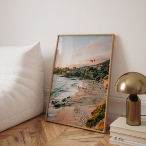 Impression photo Laguna Beach, affiche Laguna Beach, décoration murale Laguna Beach, impression Los Angeles, art californien, décoration plage - cadre en option