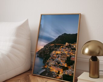 Positano Italy Print: Amalfi Coast Wall Art - Optional Frame