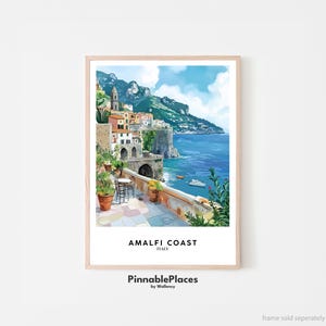 Amalfi Coast Art Print: Italy Coastal Landscape (Digital File)