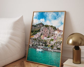 Amalfi Coast Poster: Italy Coastal Art Print