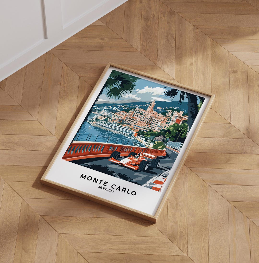 Affiche Du Grand Prix De Formule 1 De Monaco 2000 Signée Par Michael Schumacher 58 5 X 42 Cm Encadre