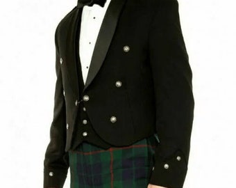 Irish Brian Boru Kilt Jacket & Waistcoat Custom Made Prince Charlie Kilt Jacket for men