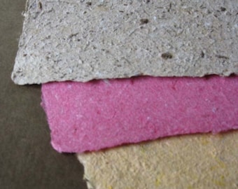 Handmade Paper- made from eco friendly recycled materials-Recycled Handmade Paper