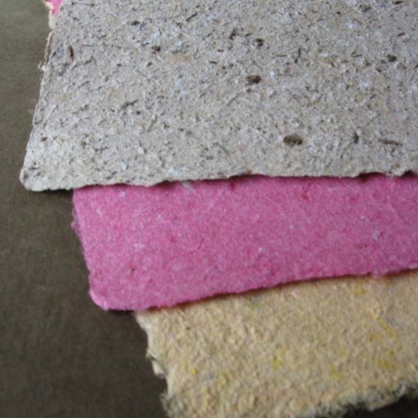 Handmade Paper- made from eco friendly recycled materials-Recycled Handmade Paper 8.5 x 11"